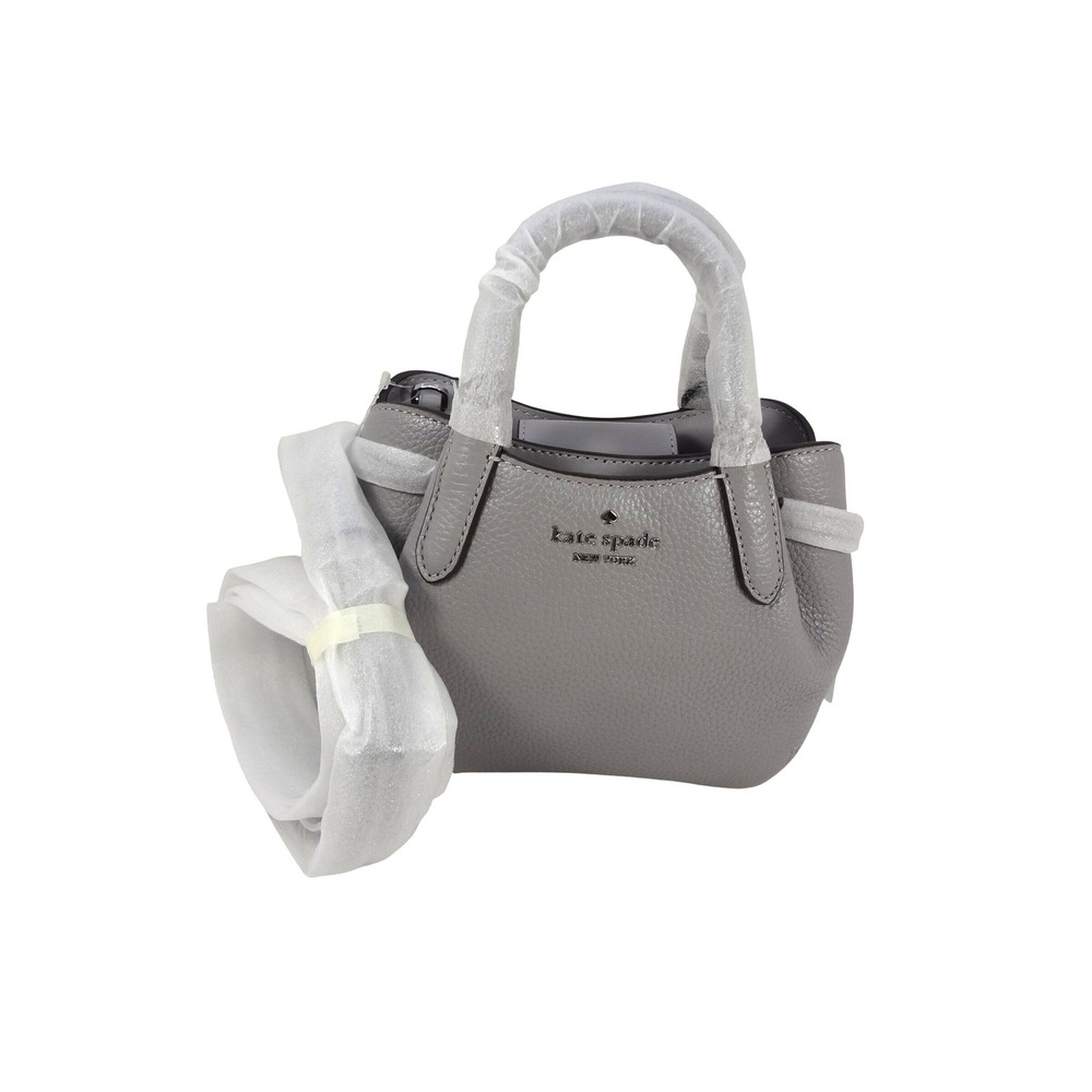 kate spade Gray Pebbled Leather Mini Satchel
